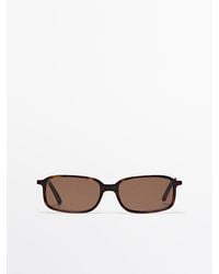 MASSIMO DUTTI - Contrast Rectangular Sunglasses - Lyst