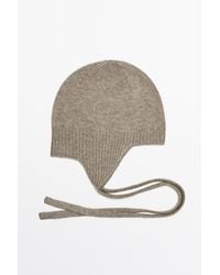 MASSIMO DUTTI - 100% Cashmere Tie-Detail Bonnet - Lyst