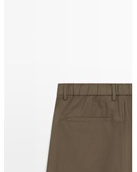 MASSIMO DUTTI - Cotton Double Dart Pants - Lyst
