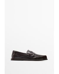 MASSIMO DUTTI - Soft Leather Penny Loafer - Lyst