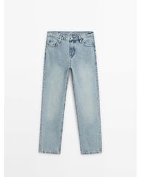 MASSIMO DUTTI - Straight Fit Low-Rise Jeans - Lyst