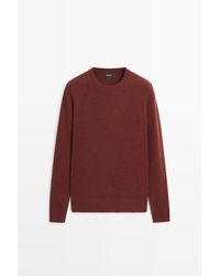 MASSIMO DUTTI - Gemêleerde Tricot Trui Van 100% Wol - Lyst