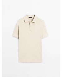MASSIMO DUTTI - Polo Met Korte Mouw En Structuur - Lyst