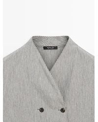 MASSIMO DUTTI - Floaty Striped Shirt With Button Detail - Lyst