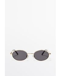 MASSIMO DUTTI - Metallic Oval Sunglasses - Lyst