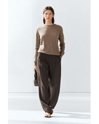MASSIMO DUTTI - 100% Cashmere Long Sleeve Sweater - Lyst