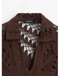 MASSIMO DUTTI - Camiseta Polo Crochet Mezcla Algodón - Lyst