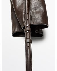 MASSIMO DUTTI - Nappa Leather Mini Bucket Bag - Lyst