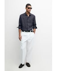 MASSIMO DUTTI - 100% Linen Regular Fit Check Shirt - Lyst