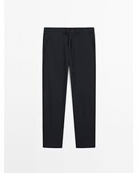 MASSIMO DUTTI - Regular-Fit Technical Trousers - Lyst