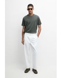 MASSIMO DUTTI - 100% Cotton Short Sleeve T-Shirt - Lyst