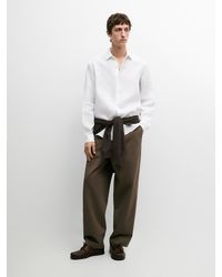 MASSIMO DUTTI - Extra Fine Regular Fit Linen Shirt - Lyst