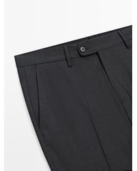 MASSIMO DUTTI - Cold Wool Suit Pants - Lyst
