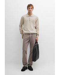 MASSIMO DUTTI - Wool Blend Polo Sweater - Lyst
