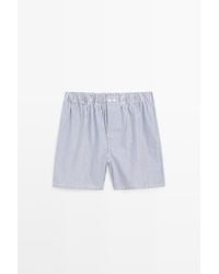 MASSIMO DUTTI - 100% Cotton Striped Boxers - Lyst