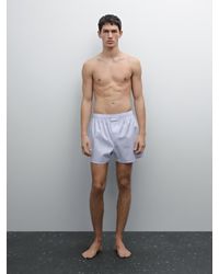MASSIMO DUTTI - Boxer A Righe 100% Cotone - Lyst