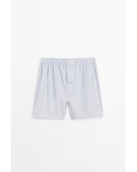 MASSIMO DUTTI - Boxer A Righe 100% Cotone - Lyst