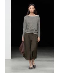 MASSIMO DUTTI - Wool-Blend Pleated Midi Skirt - Lyst