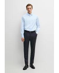MASSIMO DUTTI - Slim Fit Striped 100% Cotton Shirt - Lyst