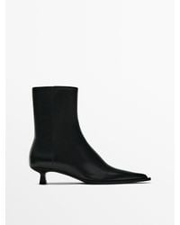 MASSIMO DUTTI - Heeled Ankle Boots With Welt Detail - Lyst