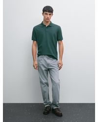 MASSIMO DUTTI - Pikee-Poloshirt Aus Baumwolle Mit Mikro-Strukturmuster - Lyst