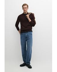 MASSIMO DUTTI - 100% Cotton Knit Polo Sweater - Lyst