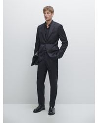 MASSIMO DUTTI - Americana Traje Raya Diplomática Lana - Lyst