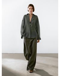 MASSIMO DUTTI - Flowing Maltinto Ramie Blend Shirt - Lyst