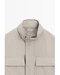 MASSIMO DUTTI - Technical Fabric Jacket With Pocket Details - Lyst