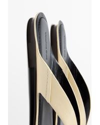 MASSIMO DUTTI - Flat Leather Sandals - Lyst
