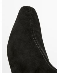 MASSIMO DUTTI - Split Leather Wedge Ankle Boots - Lyst