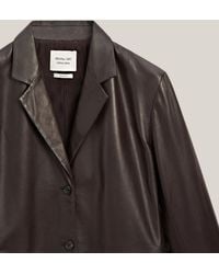 MASSIMO DUTTI - Nappa Leather Blazer With Pocket Details - Lyst