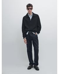 MASSIMO DUTTI - Cardigan Aus Reiner Wolle Mit Geflochtenem Reißverschluss - Lyst
