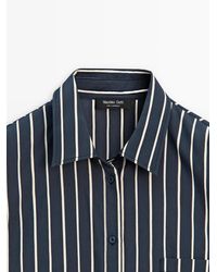 MASSIMO DUTTI - Camisa Fluida Rayas Detalle Bolsillo - Lyst