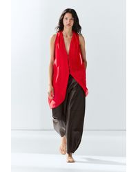 MASSIMO DUTTI - 100% Silk Semi-Sheer Top - Lyst
