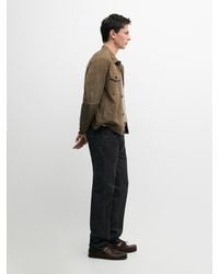 MASSIMO DUTTI - Distressed Effect Leather Jacket With Pockets - Lyst