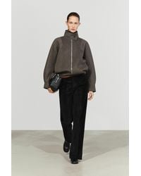 MASSIMO DUTTI - Suede Wool-Blend Bomber Jacket - Lyst