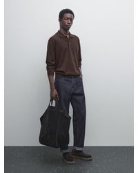 MASSIMO DUTTI - Jersey Polo Punto Mezcla Algodón - Lyst