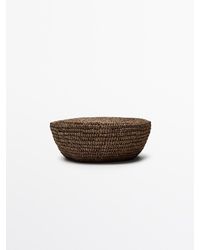 MASSIMO DUTTI - 100% Raffia Skullcap Hat - Lyst