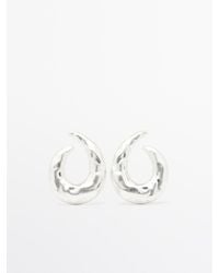 MASSIMO DUTTI - Pendientes Aro Textura - Lyst