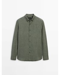 MASSIMO DUTTI - 100% Linen Regular Fit Shirt - Lyst