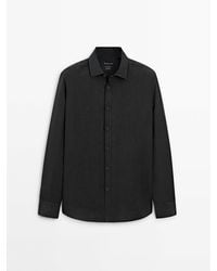 MASSIMO DUTTI - Slim-Fit 100% Linen Shirt - Lyst