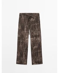 MASSIMO DUTTI - Klokkende Broek Met Versleten Effect - Lyst