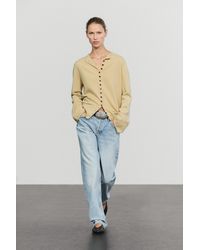 MASSIMO DUTTI - Wool-Blend Knit Cardigan With Buttons - Lyst