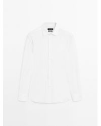 MASSIMO DUTTI - Slim Fit Stretch Shirt - Lyst