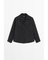 MASSIMO DUTTI - Soepelvallende Blouse Met Dubbele Rij Knopen - Lyst