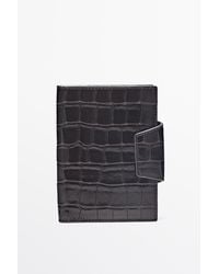 MASSIMO DUTTI - Textured Leather Passport Holder - Lyst