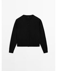MASSIMO DUTTI - Tricot Vest Van Wolmix Met Ronde Hals - Lyst