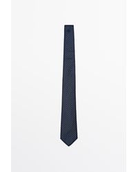 MASSIMO DUTTI - 100% Silk Polka Dot Tie - Lyst