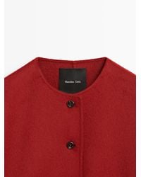 MASSIMO DUTTI - Wool Blend Jacket With Seams - Lyst